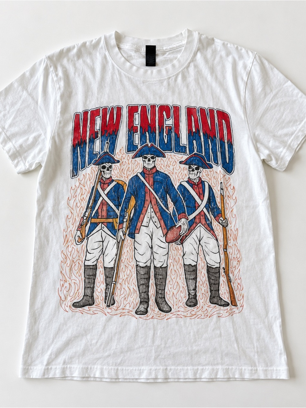 New England Graphic Crewneck T‑Shirt - White